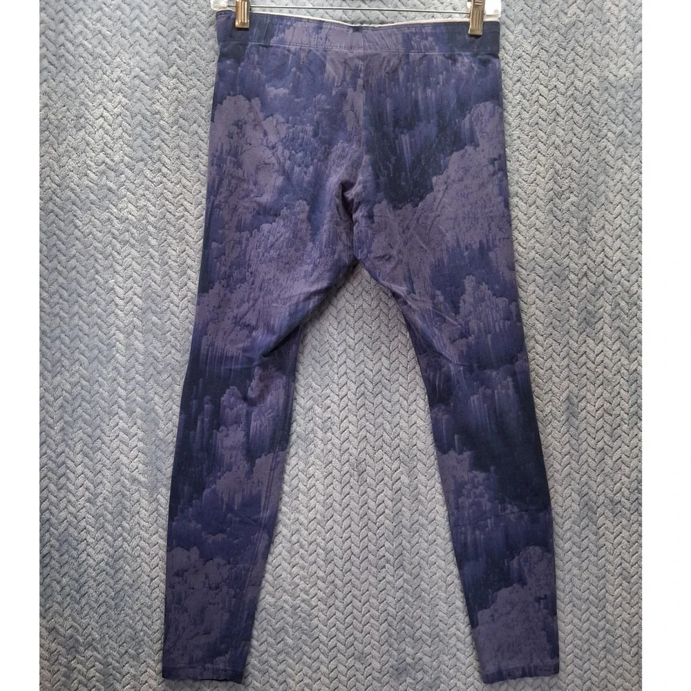 Nike Sportswear Womens Medium Purple Abstract Glacier Print Leggings NSW AOP1